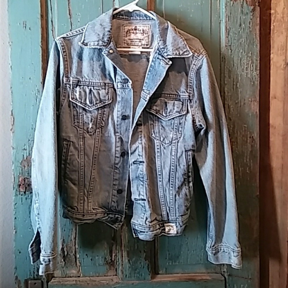 Abercrombie distressed jean jacket